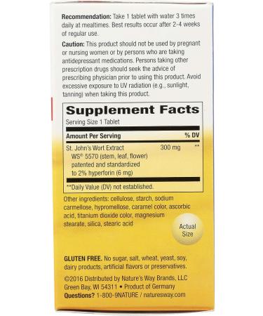 Nature's Way Perika St. Johns Wort 60 Tablets - Pack of 2 - Buy Online on GoSupps.com