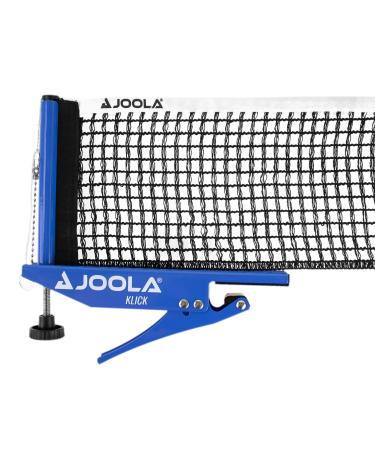 JOOLA Klick Professional Table Tennis Net and Post Set with Carrying Case -  Portable and Easy Setup 72" Regulation Size Ping Pong Spring Activated Clamp Net