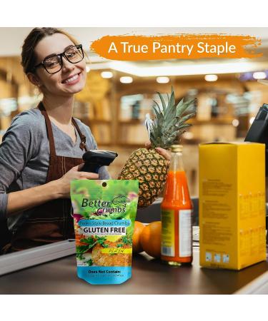 Better Crumbs Panko Bread Crumbs Variety Pack | Gluten-Free & Kosher Certified | 10oz x 2 (Original & Italian Herb) | Resealable Packaging - Buy Online on GoSupps.com
