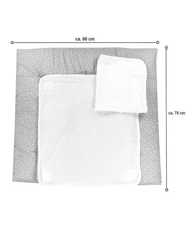 Tuptam Changing Pad with 2 Terry Covers - Model Mar02579 Constellation White/Gray 75x85 cm - Premium Baby Care Essentials - Buy Online on GoSupps.com
