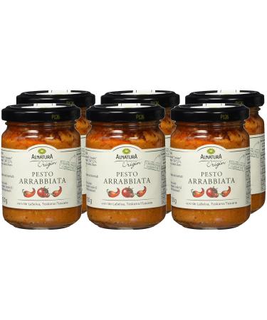 Alnatura Bio Origin Pesto Arrabbiata - Pack of 6 (6 x 130g) | Organic Italian Sauce | International Shipping - Buy Online on GoSupps.com