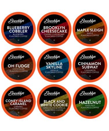 Brooklyn Beans Coffee Pods Flavored Gourmet Variety Pack, Compatible with 2.0 Keurig K Cup Brewers, 40 Count Flavored Variety Pack 40 Count (Pack of 1)
