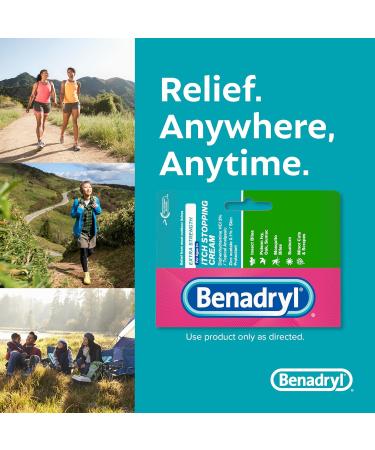 Benadryl Extra Strength Cream 1 OZ - Fast Relief for Itching and Rashes - Buy Online on GoSupps.com