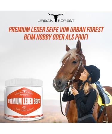 Leather Soap & Cleaner Set with Brush - German Leather Care for Saddle & Upholstered Products - Urban Forest 500ml Savings Set - Buy Online on GoSupps.com