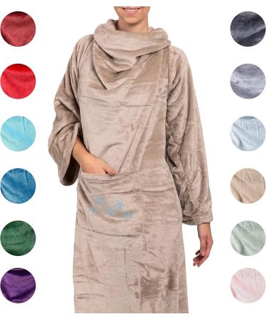 Personalized Snowflakes Blanket | Warm Hoodie Blanket with Sleeves - Perfect Gifts for Women | 150x180cm - Buy Online on GoSupps.com