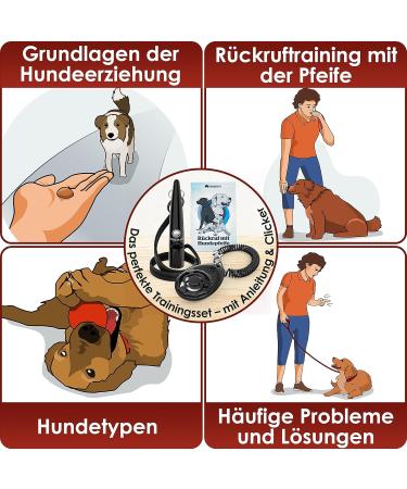 Weidebach 2x Dog Whistle for Training - Loud & Constant Sound Standardized Frequency Includes E-Book & Treat for Successful Recall Training - 2 Black Whistles - Buy Online on GoSupps.com