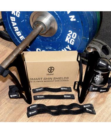 Ultimate Workout Protection: Deadlift & Box Jump Shin Guards - Pair of 2 | CrossFit, Weightlifting, Powerlifting | Smart Shin Shields for Jumps - 2.5mm Hard Plastic - Buy Online on GoSupps.com