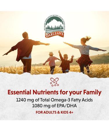 Barlean's Omega 3 Fish Oil Liquid Supplement - Lemon Crème - 8 Oz. - Buy Online on GoSupps.com