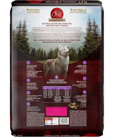 Purina ONE True Instinct High Protein Dry Dog Food Beef & Bison - 6.8 kg Bag 6.8 kg (Pack of 1) - Buy Online on GoSupps.com