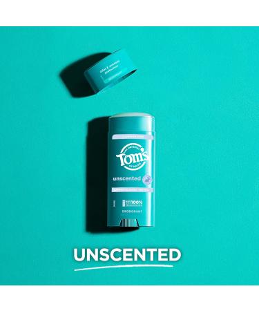 Tom's of Maine Unscented Natural Deodorant for Men & Women - Aluminum Free 2-Pack (3.25 oz Each) - Buy Online - Buy Online on GoSupps.com