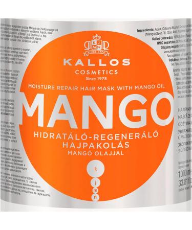 Kallos KJMN Hair Mask with Mango Oil - 1000 ml Odourless | Buy Online | International Shipping Available - Buy Online on GoSupps.com