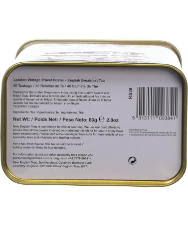 New English Teas London Travel Portrait Breakfast Teabags - 40 Count Pack - Buy Online on GoSupps.com
