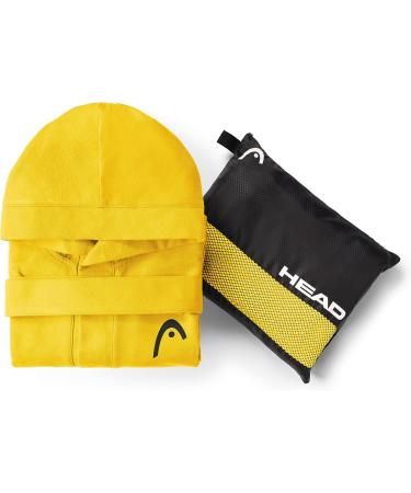 Head Active Fluffy Microfiber Children's Bathrobe with Hood & Pockets | Quick Drying Absorbent Ideal for Swimming & Pool | Sunny Yellow 10-12 Years - Buy Online on GoSupps.com