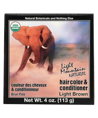 Light Mountain Natural Hair Color & Conditioner - Light Brown 4 oz (113g) - Buy Online on GoSupps.com