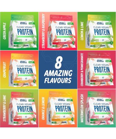  Applied Nutrition Applied Nutrition Clear Vegan Strawberry & Raspberry - Vegan Whey Protein Isolate for Hydration (600g) (Strawberry & Raspberry) - Buy Online on GoSupps.com