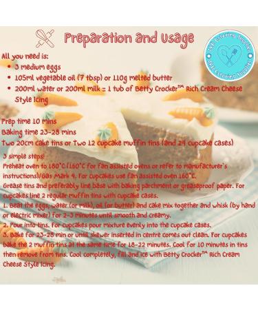Country Carrot Betty Crocker Cake Mix 425g - Buy Online on GoSupps.com