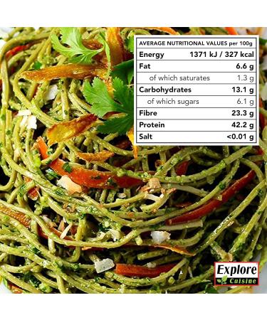 Explore Cuisine Organic Edamame Spaghetti Pasta - Low Carb, Plant-based, Vegan, High Protein & Fiber, Gluten Free - 200g (Pack of 1) - Buy Online on GoSupps.com