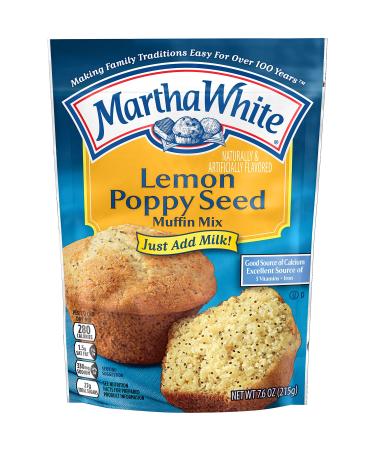 Martha White Lemon Poppy Seed Muffin Mix, 7.6 Ounce