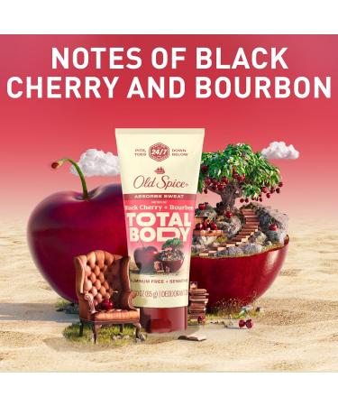 Old Spice Whole Body Deodorant Cream for Men Aluminum Free Black Cherry + Bourbon Scent 24/7 Odor Protection 24/7 Freshness Dermatologist Tested Gentle on Skin Safe to Use All Over 3.0 oz - Buy Online on GoSupps.com