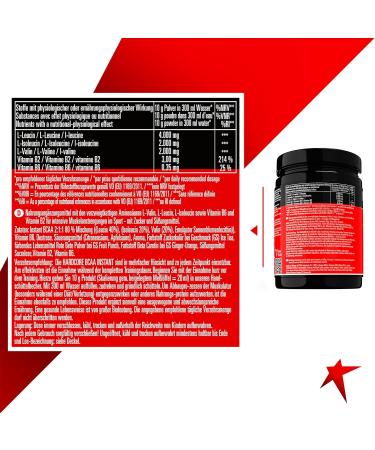 Hardcore BCAA 500g - High-Dosed 8 000mg BCAA Pro 10G Powder (2:1:1 Ratio) | Vegan | With Vitamin B6 & B2 | German Quality | Ideal for Training & Muscle Building | Ice Tea Flavor - Buy Online on GoSupps.com