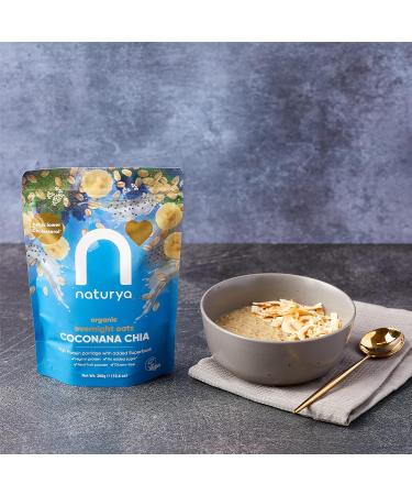 Naturya Organic Coconana Chia Overnight Oats 600g - Gluten-Free Vegan High Protein & Fiber, No Added Sugar - Buy Online on GoSupps.com