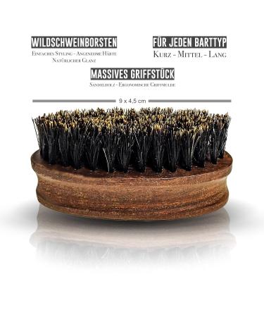 Premium Eisenbart Beard Brush with Wild Boar Bristles | Antistatic Sandalwood Beard Care Tool - International Shipping - Buy Online on GoSupps.com
