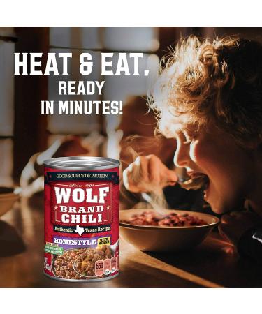 Wolf Brand 15 oz Homestyle Chili with Beans - Pack of 12 - Buy Online on GoSupps.com