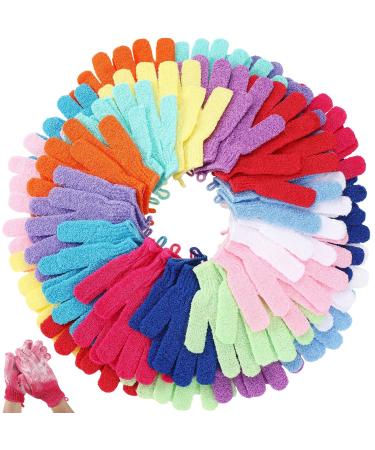 52 Pcs Exfoliating Shower Gloves Scrub Gloves Exfoliating for Body with Hanging Loop Double Sided Exfoliating Bath Gloves Deep Clean Dead Skin for Spa Massage Beauty Skin Shower Accessories  13 Colors