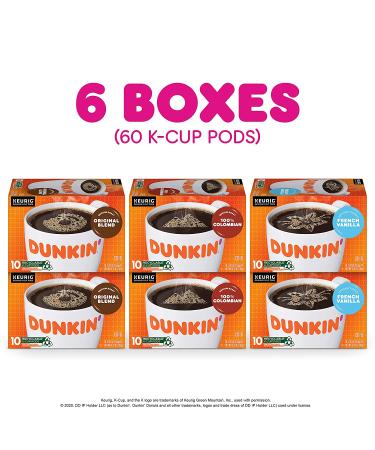 Dunkin' Best Sellers Coffee Variety Pack - 60 Keurig K-Cup Pods | Premium Coffee Selection - Buy Online on GoSupps.com