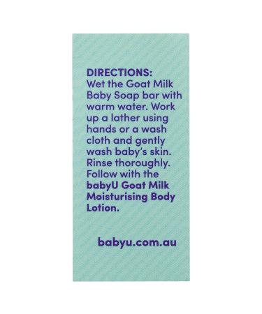 Baby U Goat Milk Baby Soap 100g - Gentle Cleansing for Soft Baby Skin - Buy Online on GoSupps.com