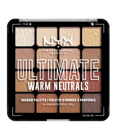 NYX PROFESSIONAL MAKEUP Ultimate Shadow Palette 16-shade Eyeshadow Palette Vegan Formula - Warm Neutrals NEW & IMPROVED Warm Neutrals