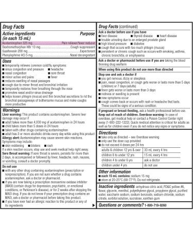 GoodSense Daytime Cold & Flu Multi-Symptom Relief Non-Drowsy Effective Relief for Fever Sore Throat Cough Nasal Congestion 8 Fl Oz - Buy Online on GoSupps.com