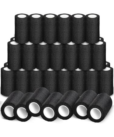 54 Pack Black Self Adhesive Bandage Wrap - 4 Inch x 5 Yards Cohesive Vet Wrap for Athletes & Pets | Breathable Elastic Self-Adherent Tape - Buy Online on GoSupps.com