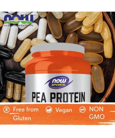NOW Foods 907g Pea Protein Powder - Lab-Tested, Flavourless Vegan Protein, Gluten-Free, Vegetarian, Non-GMO & Sugar-Free - Buy Online on GoSupps.com