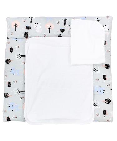 Tuptam wrap edition incl. 2 terry trains Model Mar02579 color: deer / hedgehog / gray size: 76 x 76 cm deer / hedgehog / gray 76x76 cm (1 Pack)