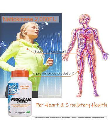 Doctor's Best Nattokinase 2000 FUs - 270 Veggie Capsules for Heart Health - Buy Online on GoSupps.com