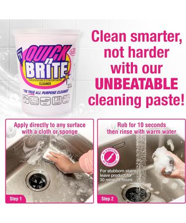Quick N Brite All Purpose Cleaning Paste - True All Purpose Cleaner 30 oz - Concentrated & Eco-Friendly for International Shipping - Buy Online on GoSupps.com