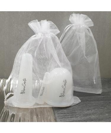 Silicone Massage Buttons Set - Face & Body Chinese Cupping - 3 Sizes | White | International Shipping - Buy Online on GoSupps.com