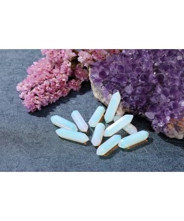 Top Plaza 10pcs Opal Healing Crystals Bulk Set - Tumbled & Polished Hexagonal Gemstone Points for Reiki, Balancing, Meditation - Buy Online on GoSupps.com