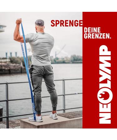 Neo-Olympus Long Fitness Bands Set - Washable Resistance Bands & E-book for Strength Training Gymnastics and Workout - 5-Series Fabric Resistance Tapes - Buy Online on GoSupps.com