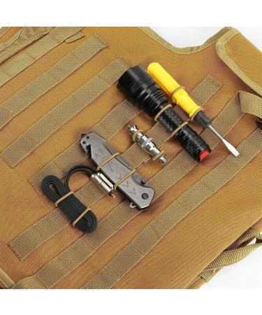 Molle Accessories Kit - 34 Attachments for Tactical Backpack, Vest & Belt - D-Ring Locking Gear Clip - Tan - Buy Online on GoSupps.com