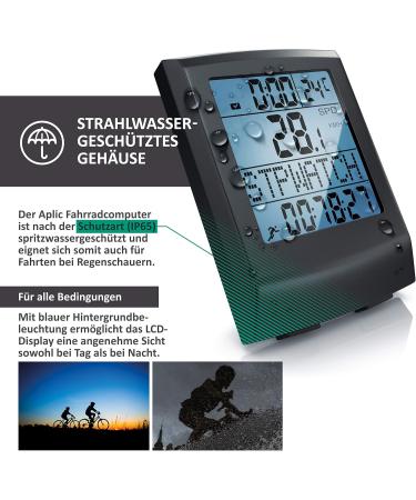 Wireless Bike Computer | 13 Function Speedometer with Temperature Display & Backlight - International Shipping - Buy Online on GoSupps.com