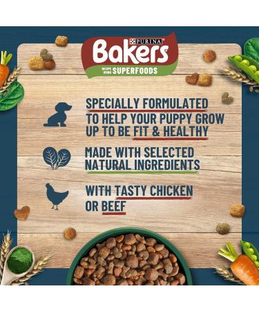 Bakers Puppy Chicken and Veg Dog Food 2.85kg (Pack of 4) - Buy Online on GoSupps.com