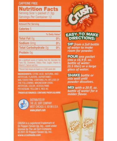 Lot of 9 Boxes/54packets-Orange CRUSH Sugar Free- Singles to go! - Buy Online on GoSupps.com