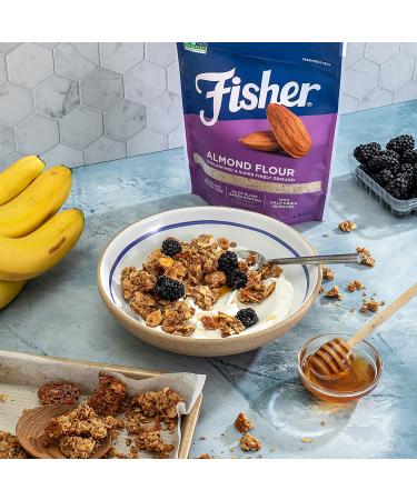Fisher Almond Flour 32oz - Gluten-Free, Non-GMO, Keto, Paleo, Vegan Friendly, Unblanched, Super-Finely Ground - Buy Online on GoSupps.com