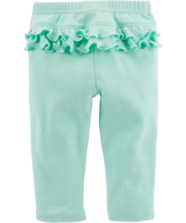 Simple Joys Carter's Baby Girls' 4-Pack Pants Set, 12 Months - Aqua Green Elephant, Grey Dots, Pink Stripes, White Forest Animals - Buy Online on GoSupps.com