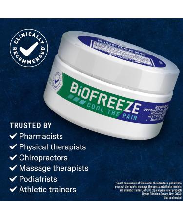 Biofreeze Cream - Menthol Muscle Pain Relief for Back Shoulder Neck & Arthritis - FSA/HSA Eligible - 3 oz - Buy Online on GoSupps.com