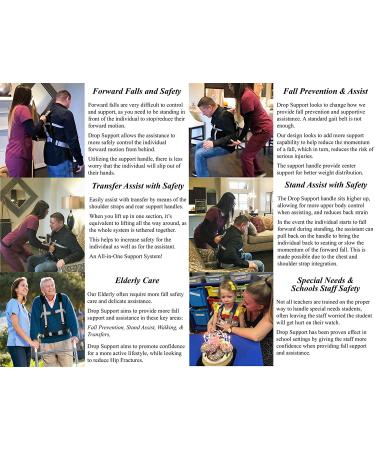 Drop Support Harness for Patient Fall Prevention | Epilepsy, Parkinson's, Elderly Care | PT/OT's Choice for Balance & Stability | LARGE Black - Buy Online on GoSupps.com