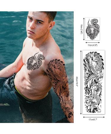 CUTELIILI Halloween Temporary Tattoo 18 Sheets - Full Sleeve & Half Arm Designs, Waterproof and Realistic Fake Tattoos for Men and Women - Great Christmas Gift - Buy Online on GoSupps.com