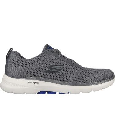 Skechers Men's GoWalk 6 Athletic Walking Shoes - Air Cooled Foam Sneakers 9.5 Charcoal - Buy Online on GoSupps.com